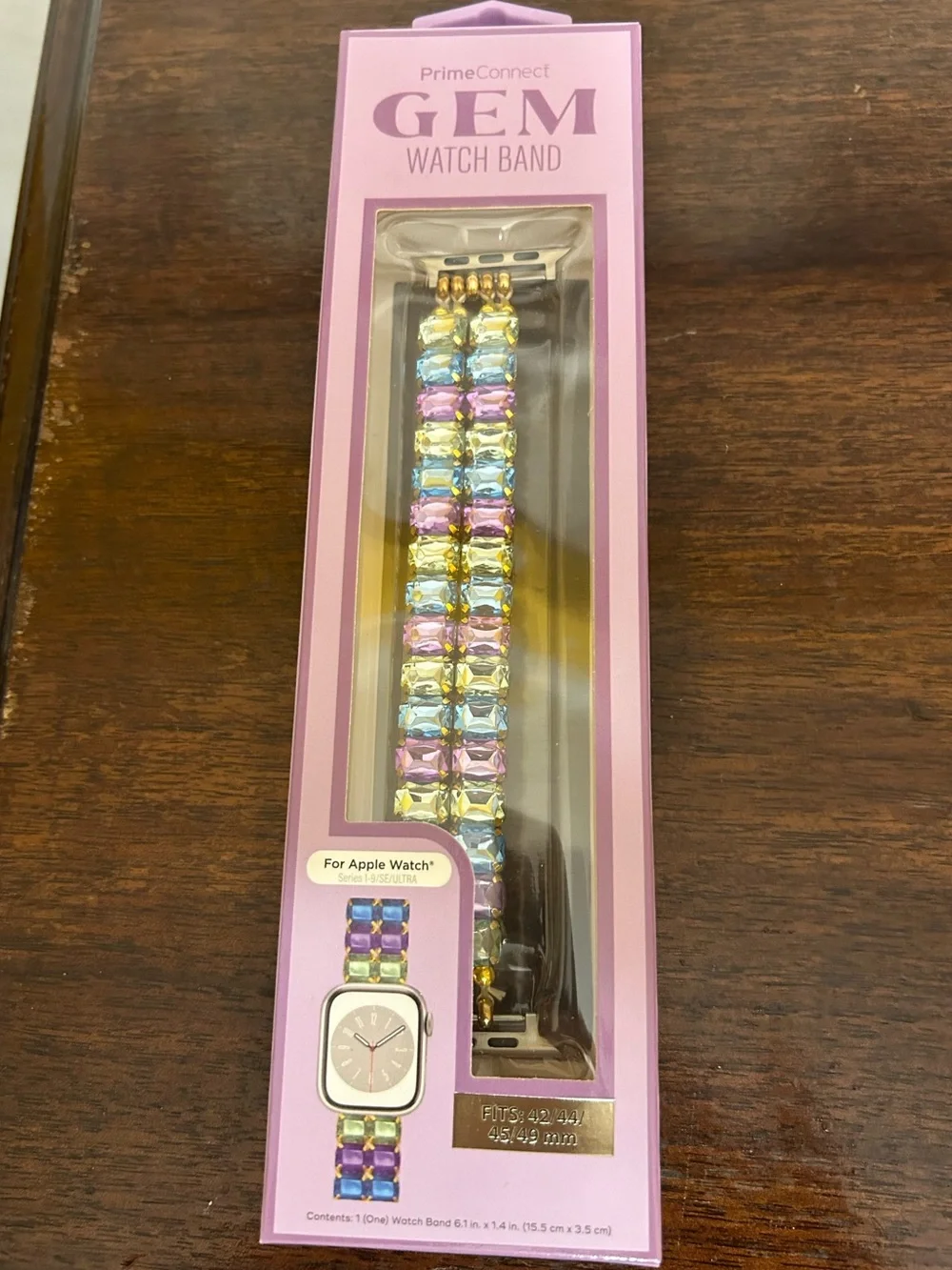 PrimeConnect GEM Multicolor Crystal Watch Band for Apple Watch 42/44/45/49 mm